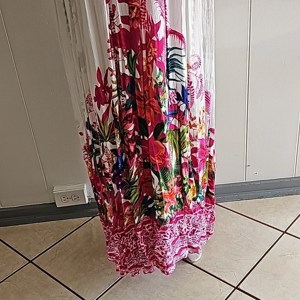 INC International Concepts Women's Floral V-Neck Maxi Dress Size Large - Picture 4 of 15